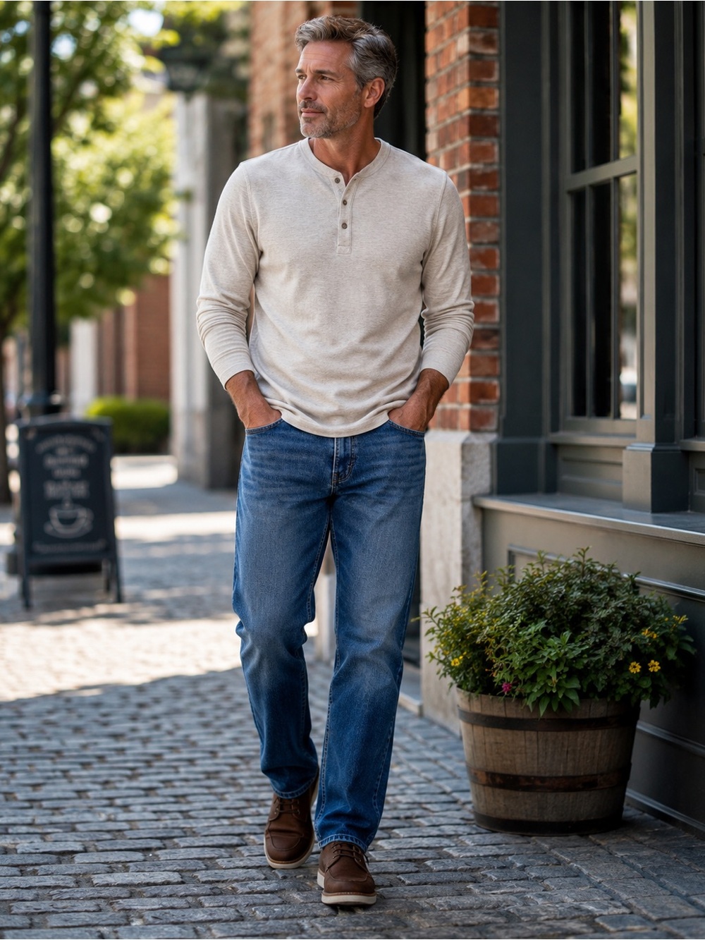 Club Room Men's Straight Jeans in Classic Blue Wash